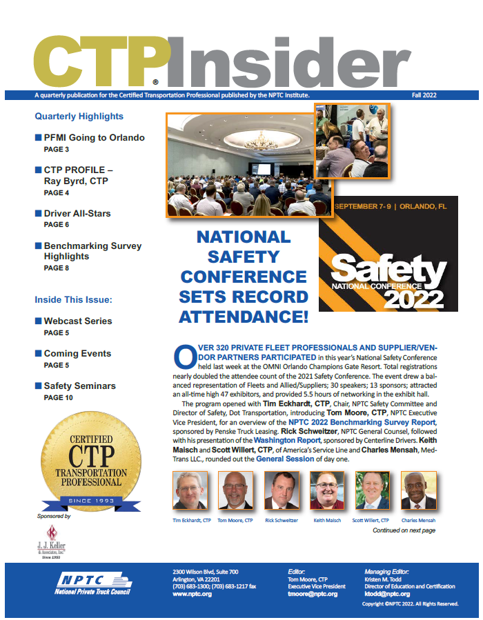 CTP Insider – National Private Truck Council